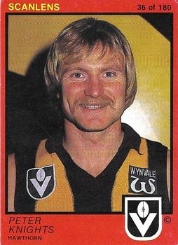 1982 Scanlens VFL #36 Peter Knights Front